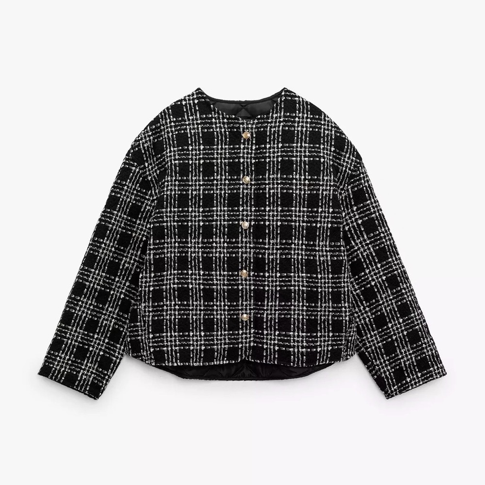 Zara textured quilted jacket